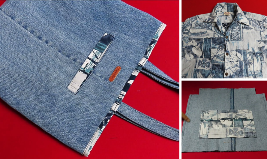 🧵 Sewing a Cute Tote Bag from an Old Shirt: A Creative Upcycling Project