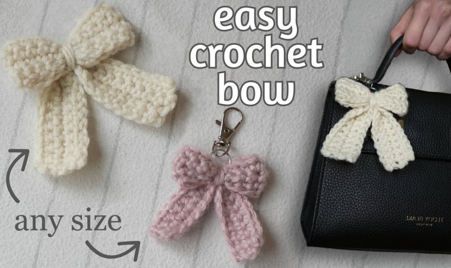 How to make an Easy Crochet Bow Tutorial
