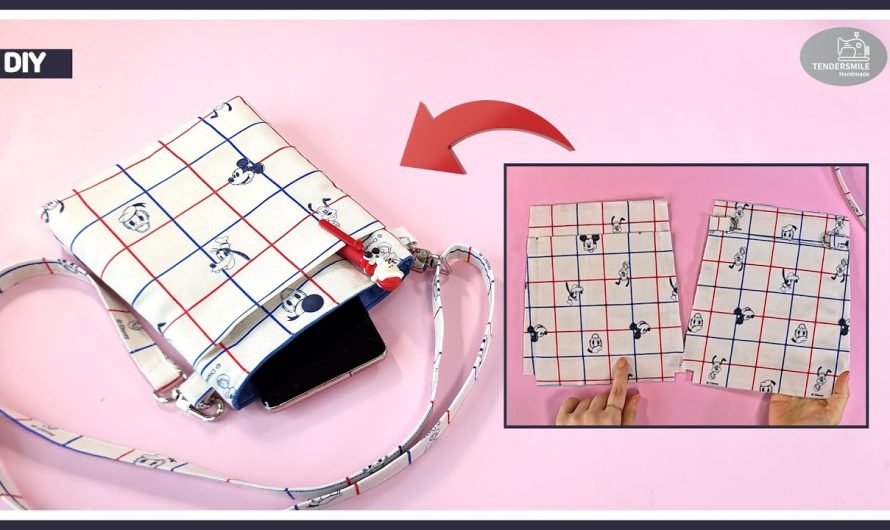 Sewing DIY How to make a crossbody bag with 3 pockets