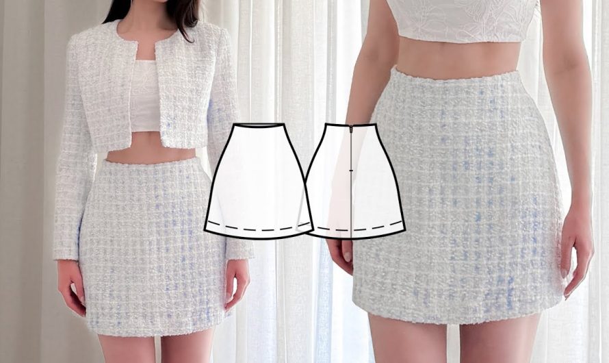 How to Sew the CUTEST Tweed Mini Skirt