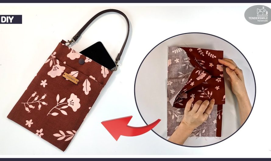 How to make a cell phone bag with front & inner pockets from one piece of fabric