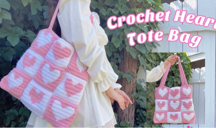 Crochet Heart Tote Bag Tutorial