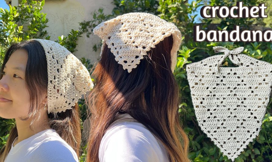 Crochet Elegance: The Diamond Lace Bandana