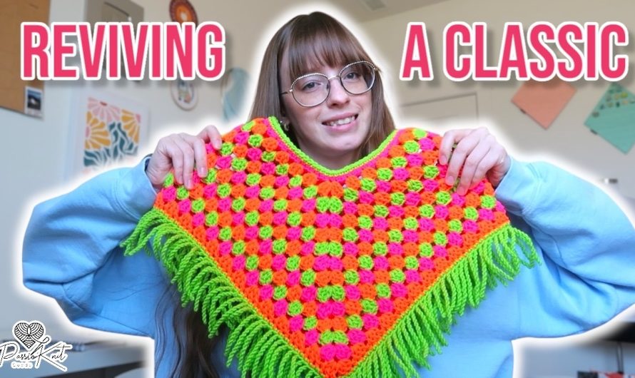 The Sunset Poncho: A Colorful Granny Stitch Pattern