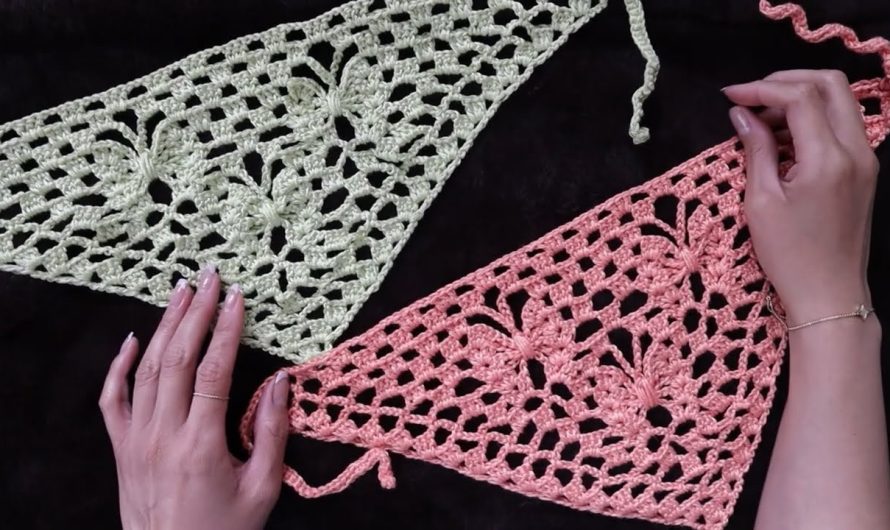 Crochet Butterfly Bandana