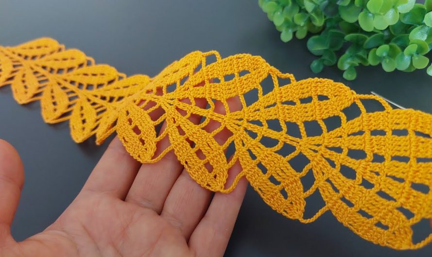 how to crochet a flower and leaf motif
