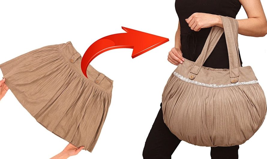 How to Sew a Stylish Bag from an Old Skirt