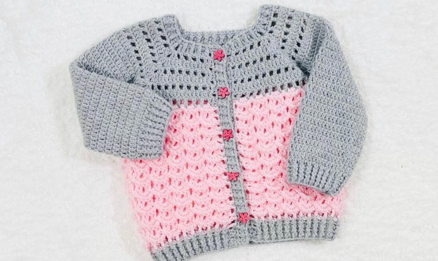 Sweet Shells & Cozy Ribs: How to Crochet an Easy Cardigan Sweater for Girls (4-6 Years + More Sizes!)
