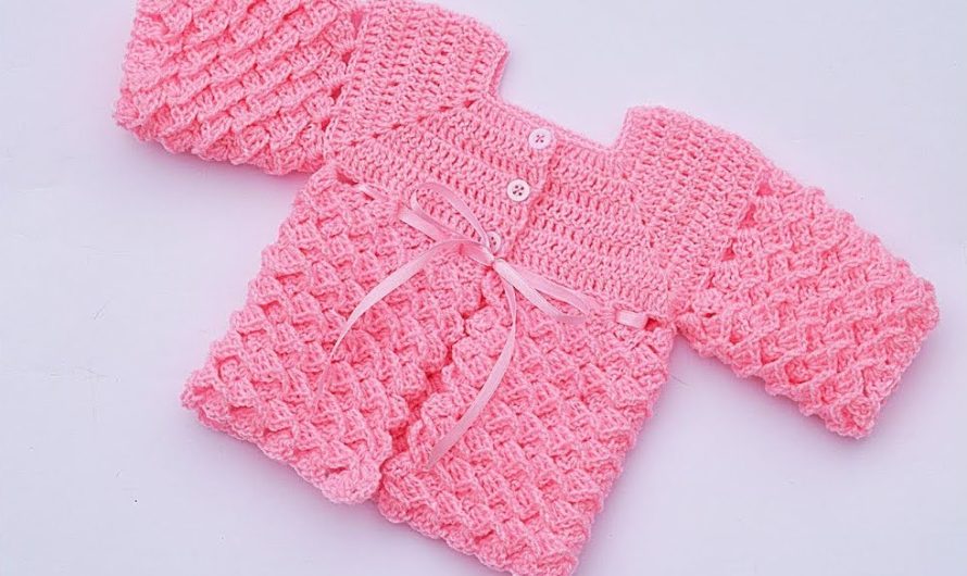 Crochet Wrap‑Front Cardigan for Girls (Ages ~2‑8 Years)
